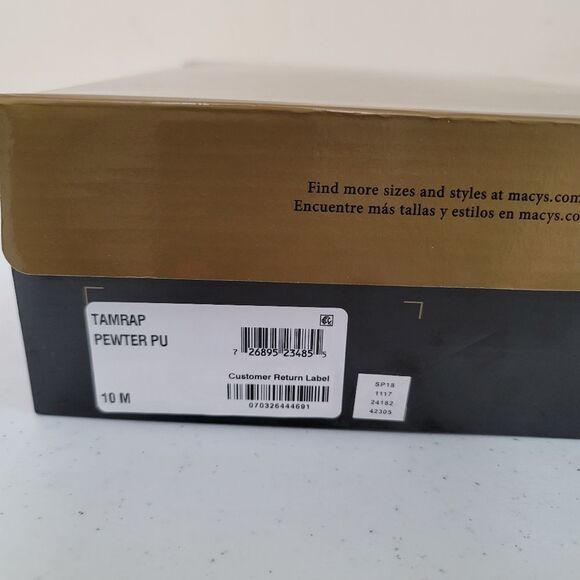 Thalia Sodi Metallic Pewter Chain Heels 10M NWB - Picture 9 of 10